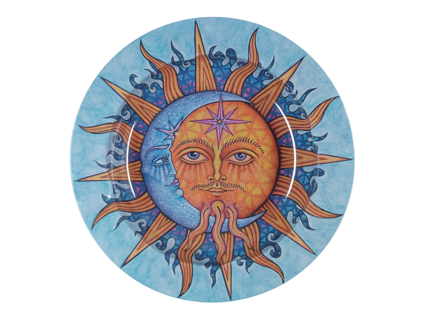 Cendrier Soleil & Lune Symbolique en métal