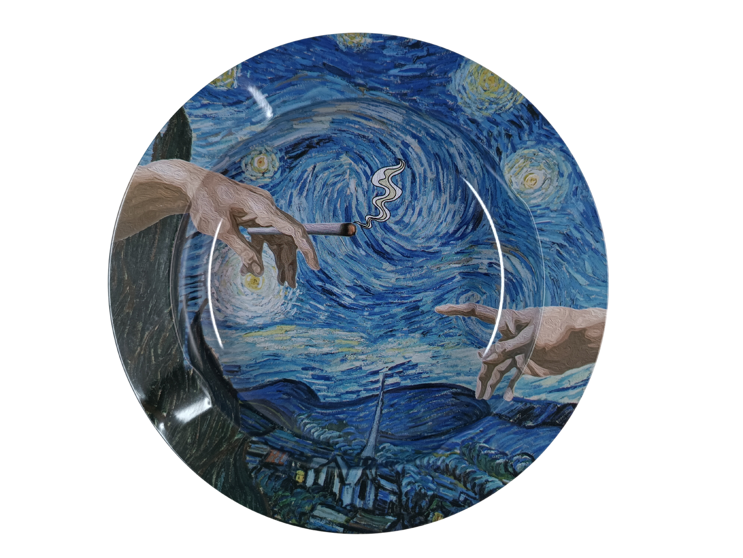 Cendrier Surréaliste Artistique Psychédélique en métal
