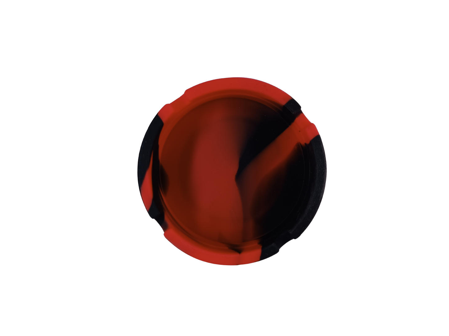 Cendrier camouflage rouge et noir en silicone
