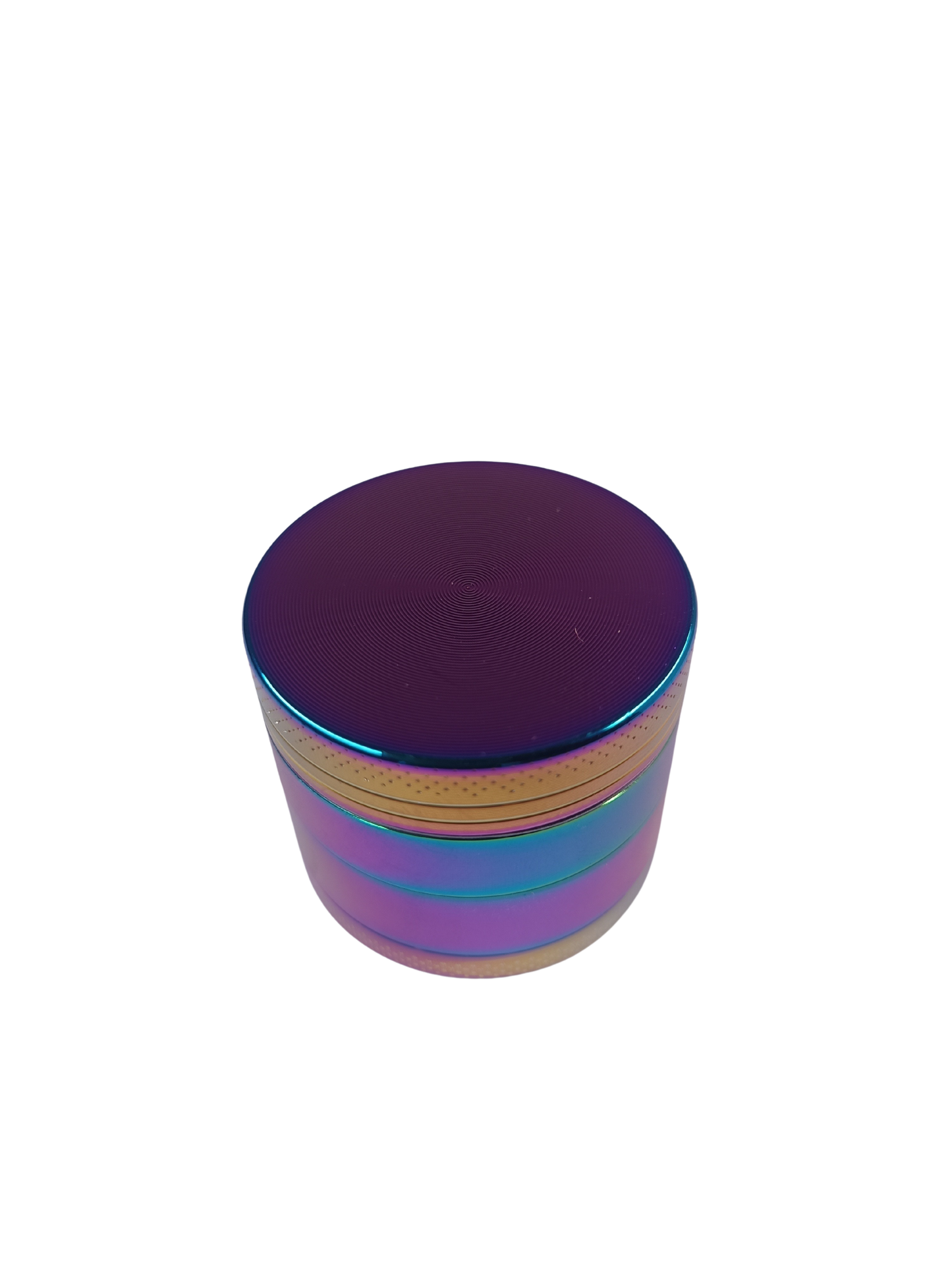 Grinder métal violet arc en ciel 3 parties avec récupérateur de pollen