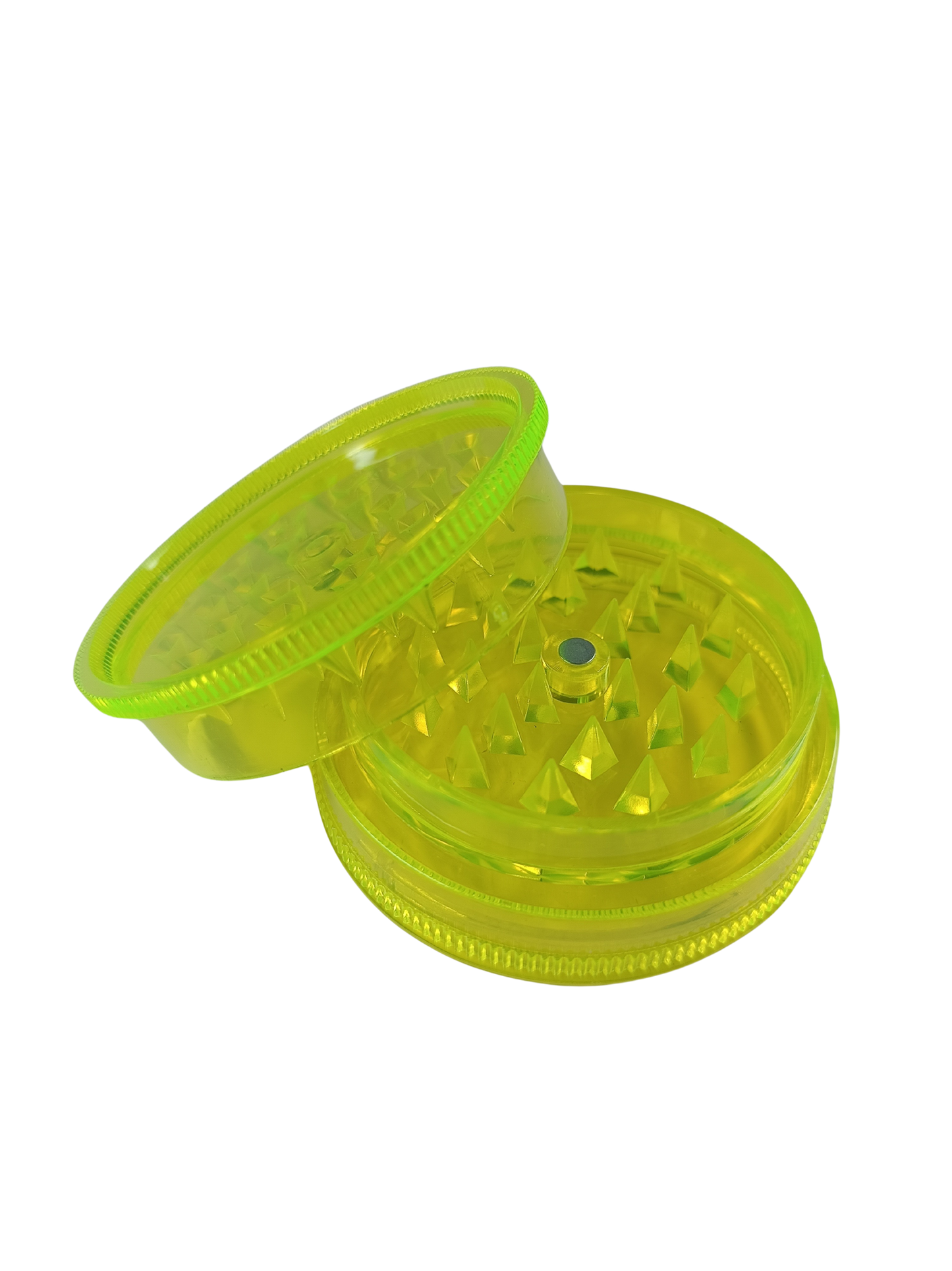 Grinder en plastique jaune fluorescent 60 mm