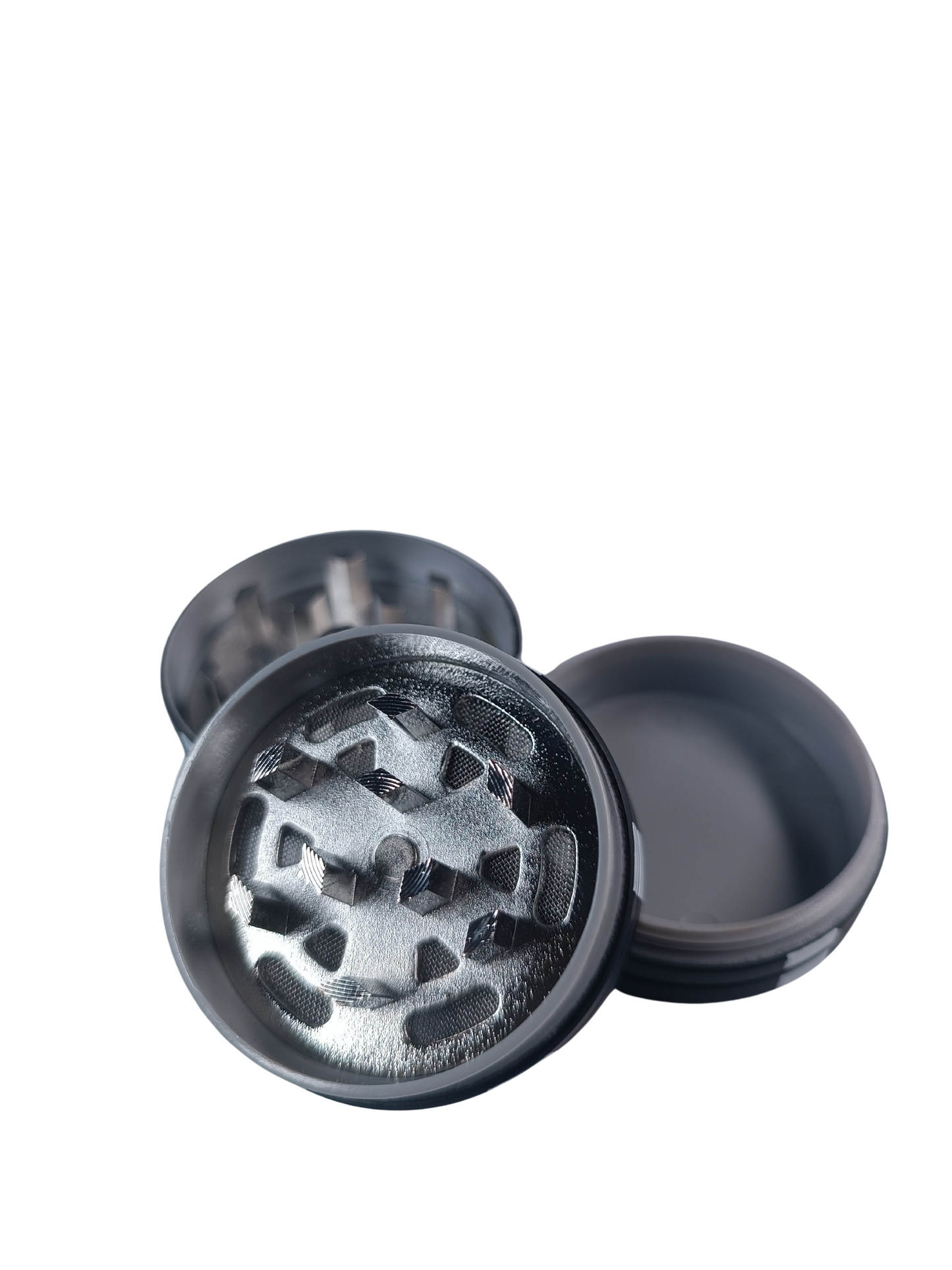 Grinder métal jeton de casino noir avec récupérateur de pollen