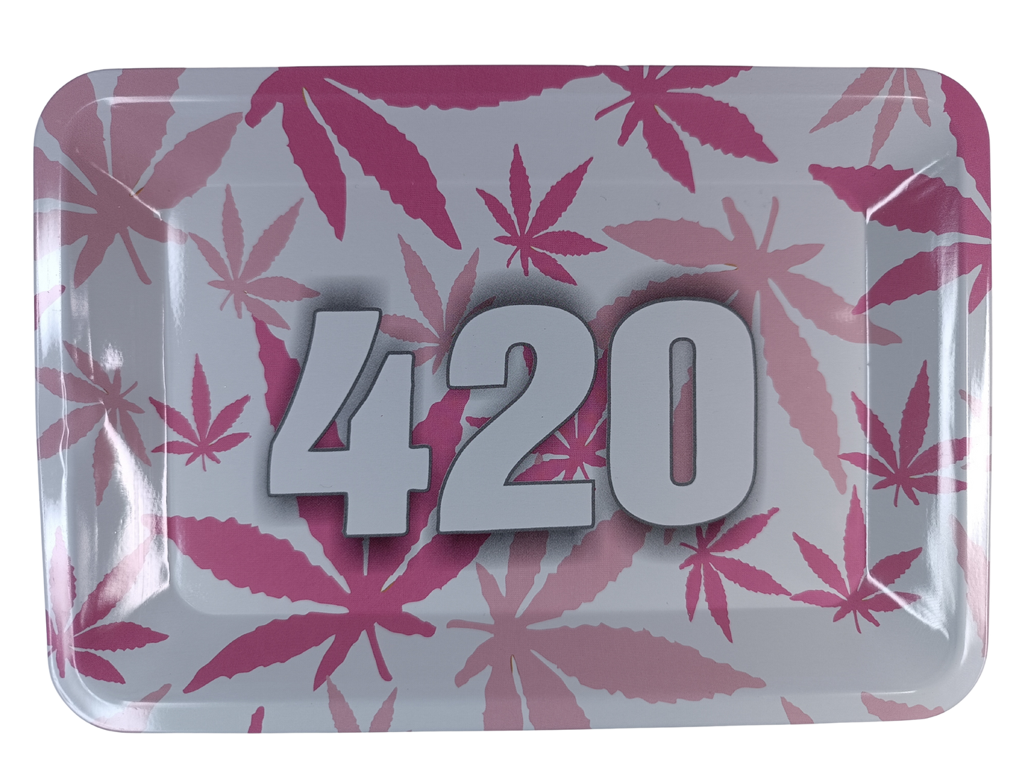 Plateau à Rouler Weed Life 420 Rose et Blanc