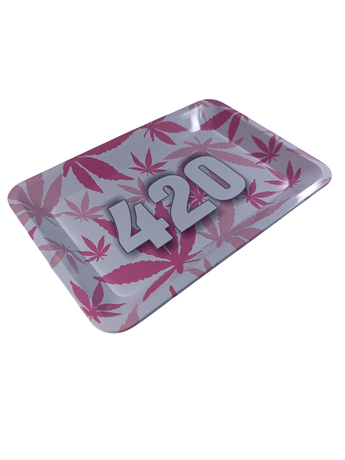Plateau à Rouler Weed Life 420 Rose et Blanc