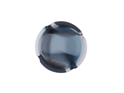 Cendrier rond camouflage gris et blanc en silicone
