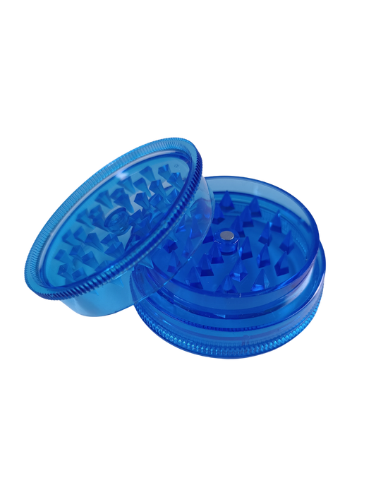 Grinder plastique bleu transparent 60mm