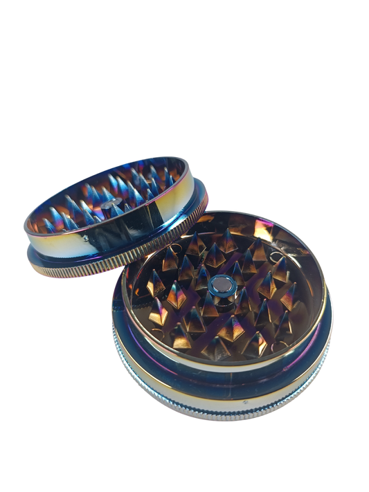 Grinder iridescent arc-en-ciel en plastique 60mm