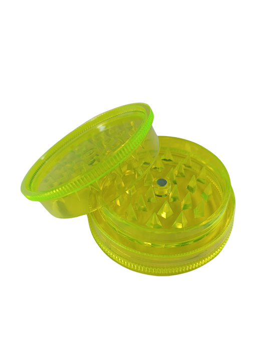 Grinder en plastique jaune fluorescent 60 mm