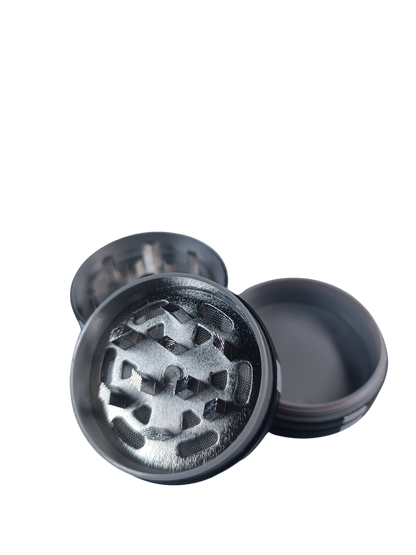 Grinder métal jeton de casino noir avec récupérateur de pollen