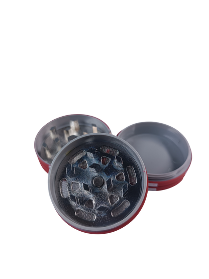 Grinder métal jeton de casino rouge avec récupérateur de pollen