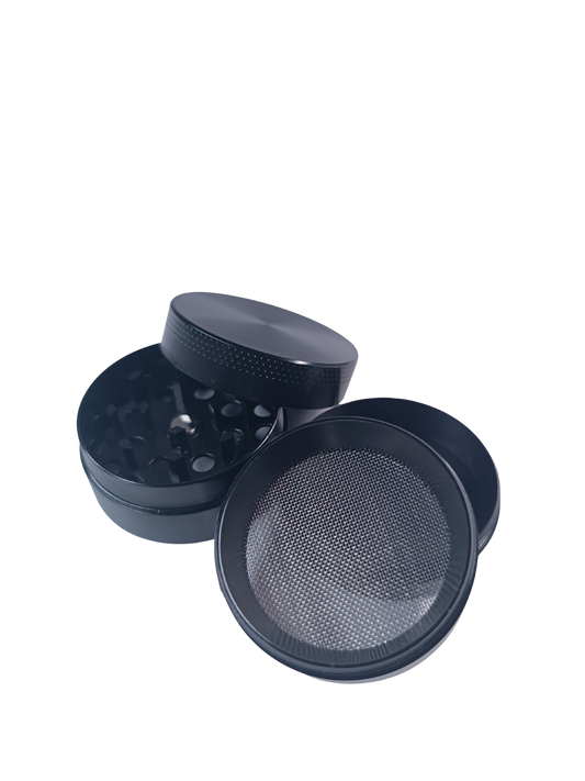 Grinder métal noir avec récupérateur de pollen 3 niveaux