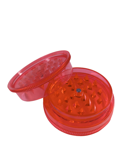 Grinder plastique rouge transparent 60mm