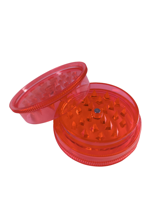 Grinder plastique rouge transparent 60mm