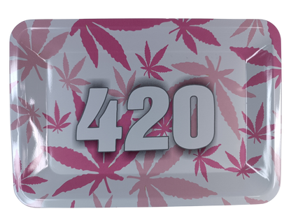Plateau à Rouler Weed Life 420 Rose et Blanc