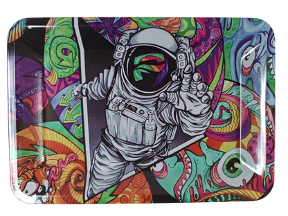 Plateau à Rouler Astronaute Psychédélique Flashy